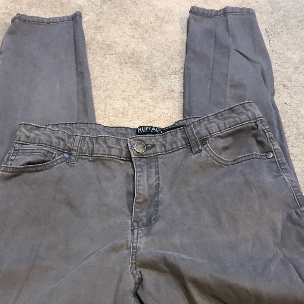Grey mid-rise stretch skinny ankle grazer Jeans